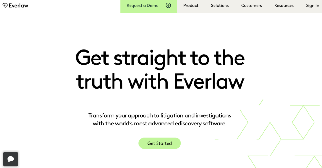 Everlaw homepage