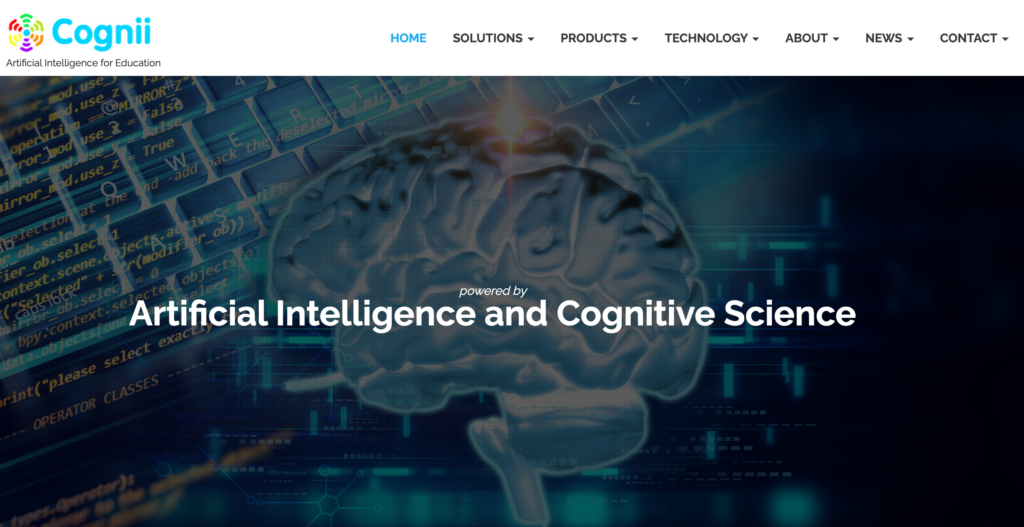 Cognii homepage : best AI tools for education